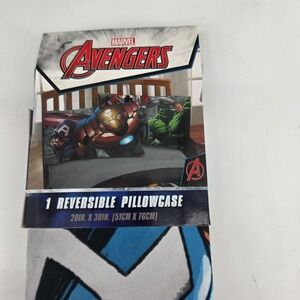 Marvel Avengers Reversible Pillowcase Kids Bedding Captain America Iron Man Hulk